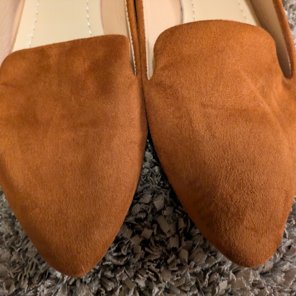 Brown Suede Women's Loafers - Picture 3 of 7